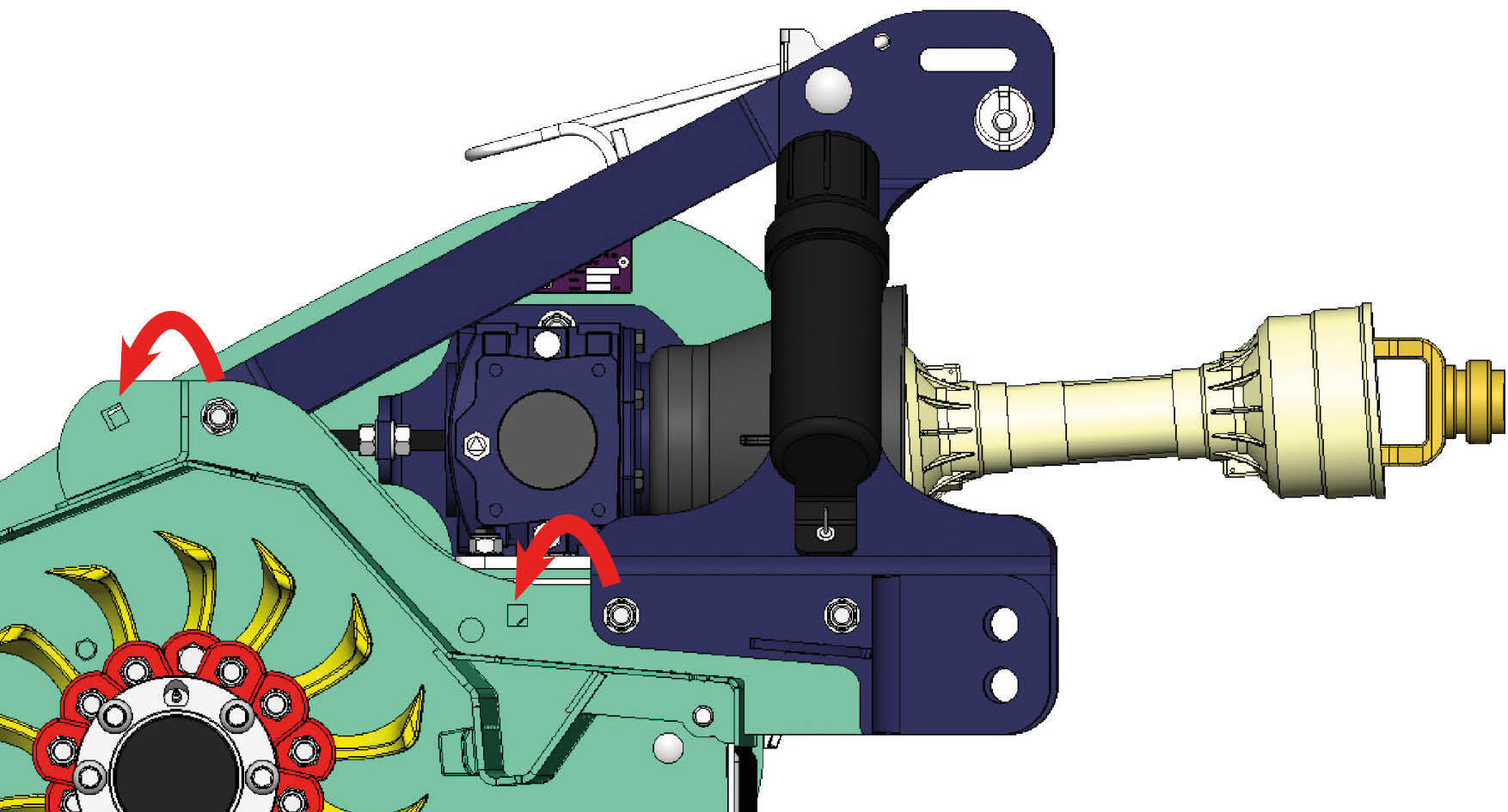 position attelage vini-cut fixe